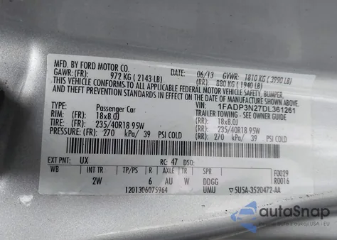 2013 Ford Focus Titanium from USA, damaged, VIN 1FADP3N27DL361261